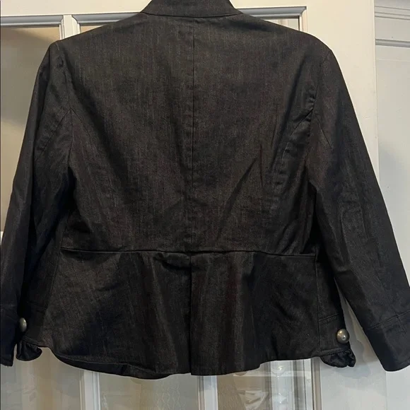 JohnPaulRichard Black Ruffled Blazer - Picture 7 of 9